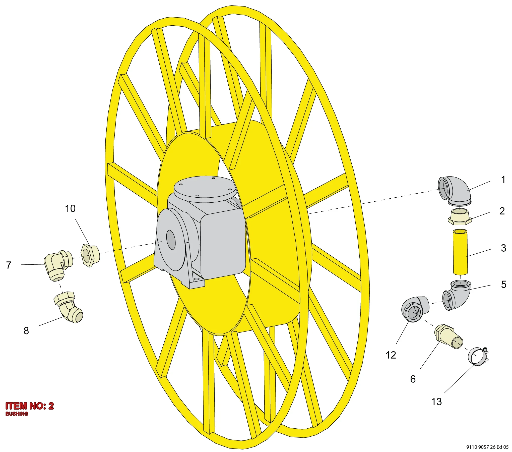0605 8536 03 BUSHING - Technical Drawing