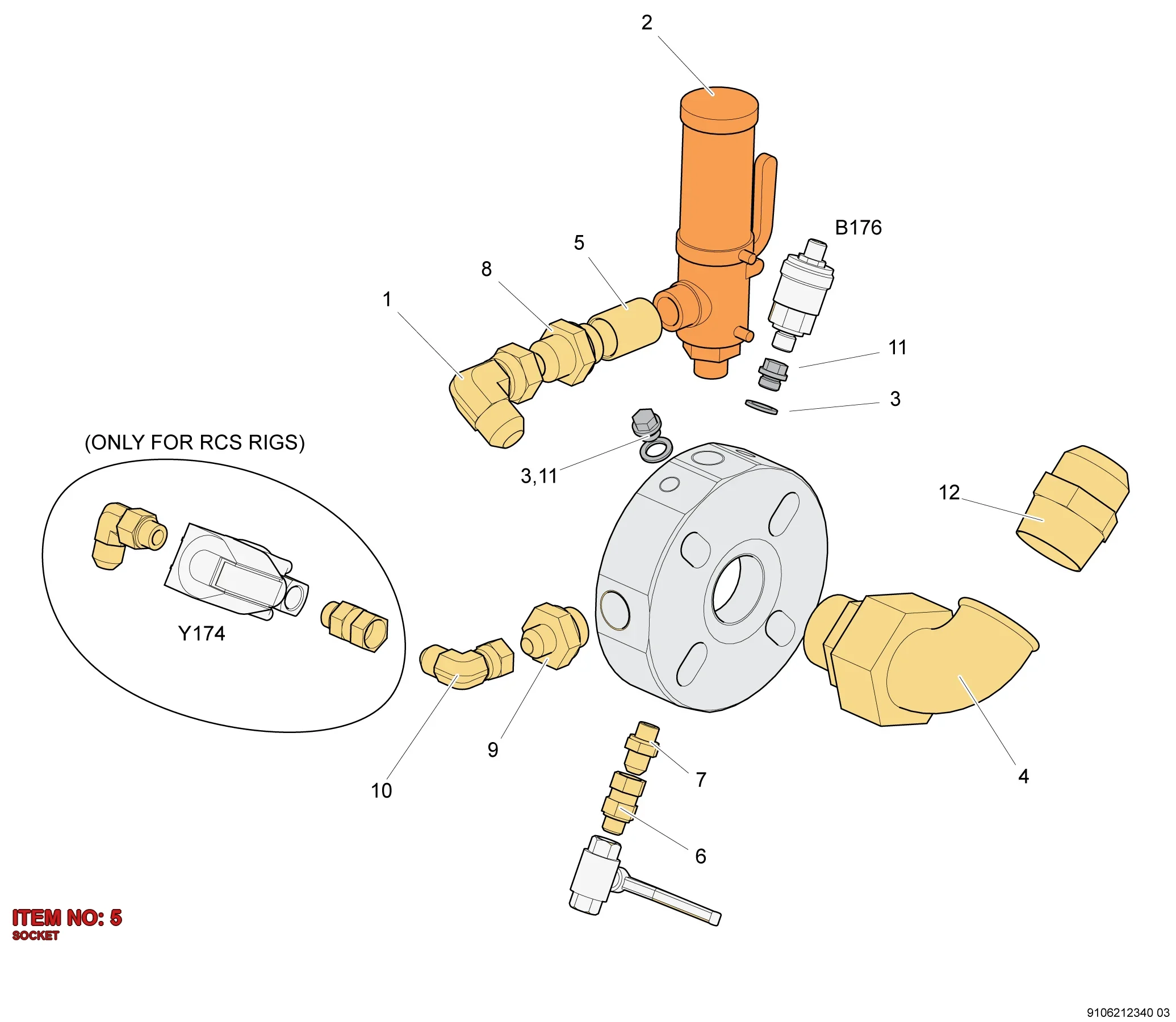 0607 1105 03 SOCKET - Technical Drawing
