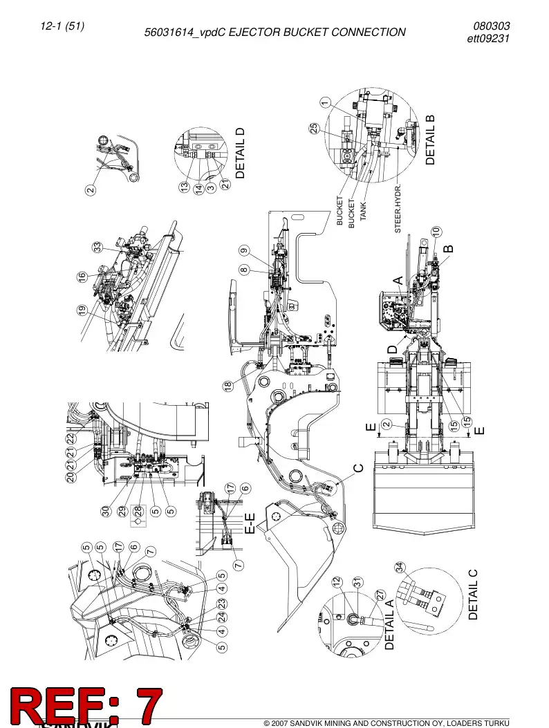 06429117 064 291 17 Clamp, Pipe - Sandvik Technical Drawing