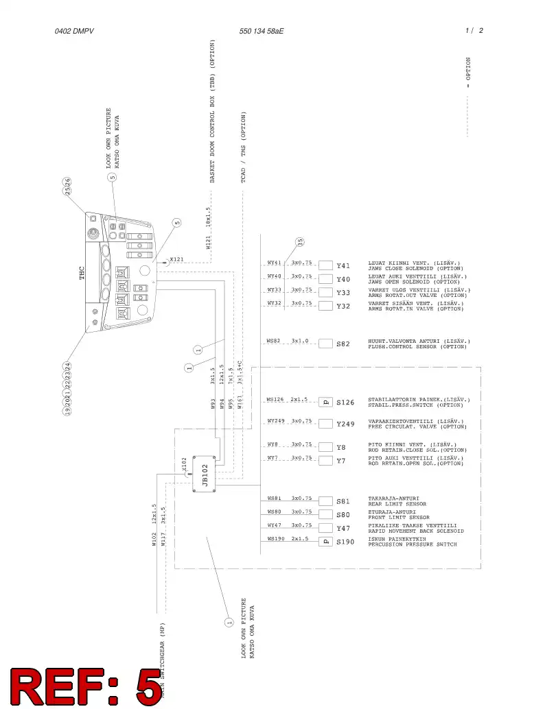 06458708 064 587 08 ROTATION CONTROL VALVE ASSY - Sandvik Technical Drawing