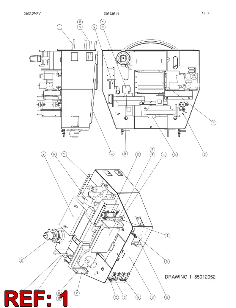 06468175 064 681 75 CABLE REEL ASSY - Sandvik Technical Drawing