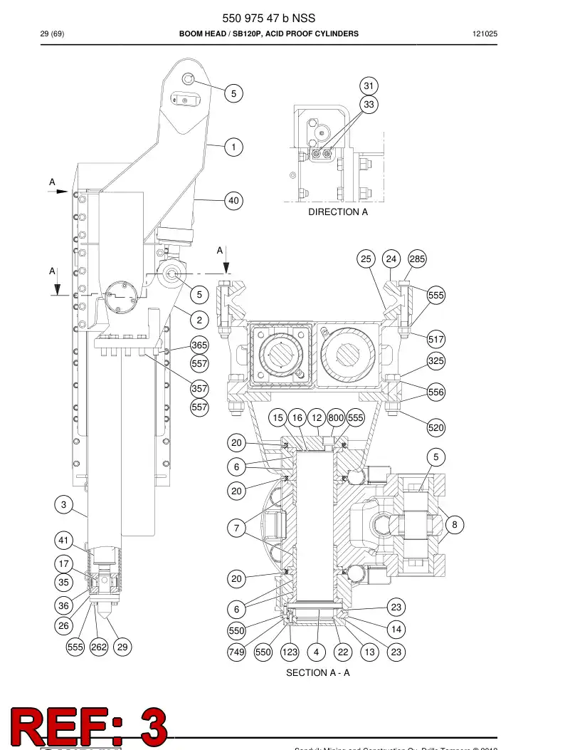 06473698 064 736 98 Cradle - Sandvik Technical Drawing