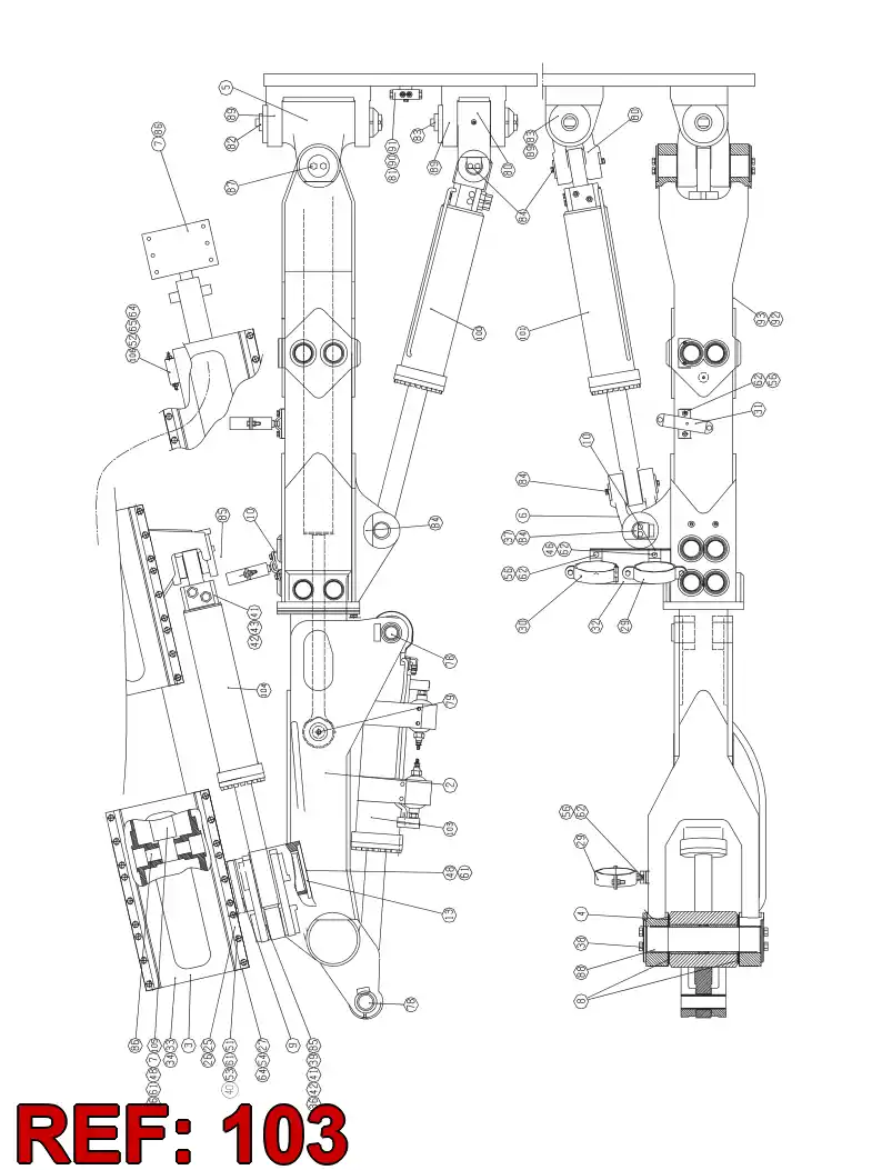 06482588 064 825 88 HYDR. CYLINDER 160/80 - Sandvik Technical Drawing