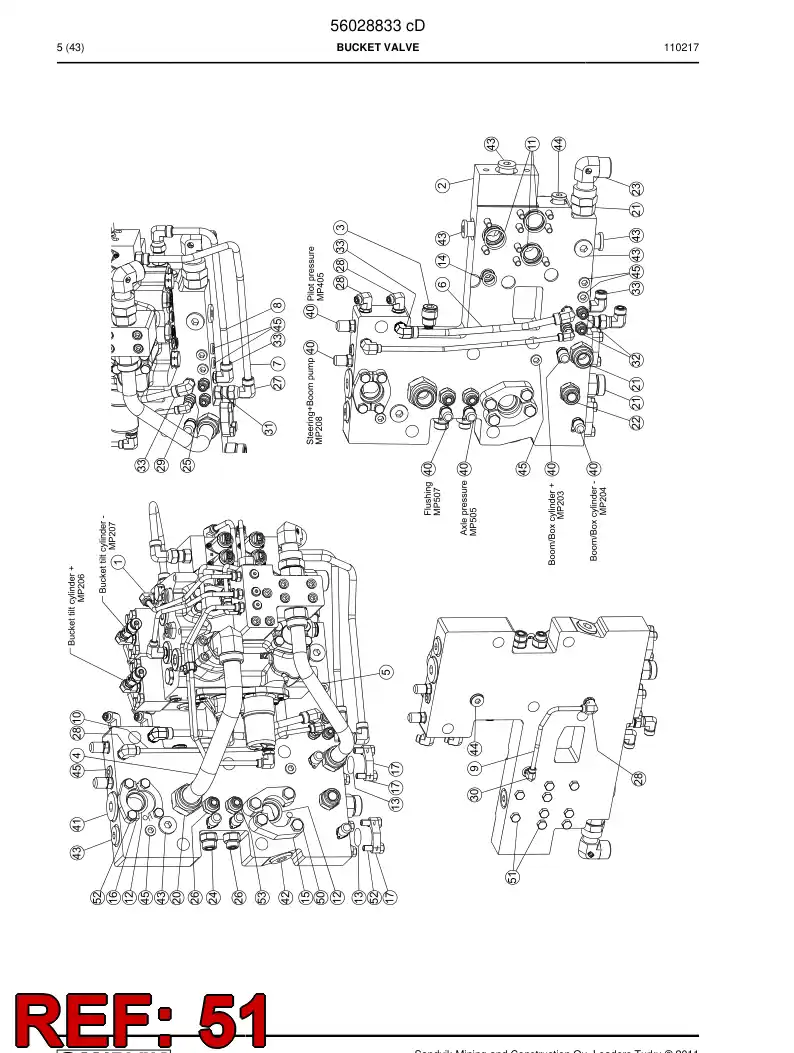 06530432 065 304 32 Hexagon head bolt (half thread) - Sandvik Technical Drawing
