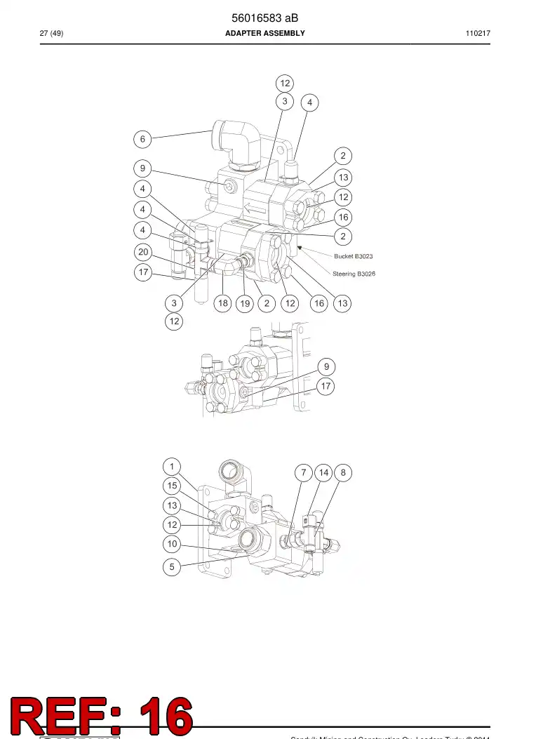 06530435 065 304 35 Hexagon head bolt (half thread) - Sandvik Technical Drawing
