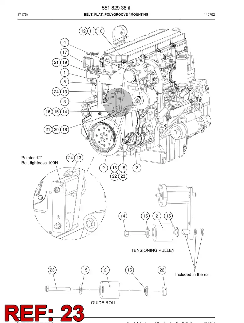 06530451 065 304 51 Hexagon head bolt (half thread) - Sandvik Technical Drawing