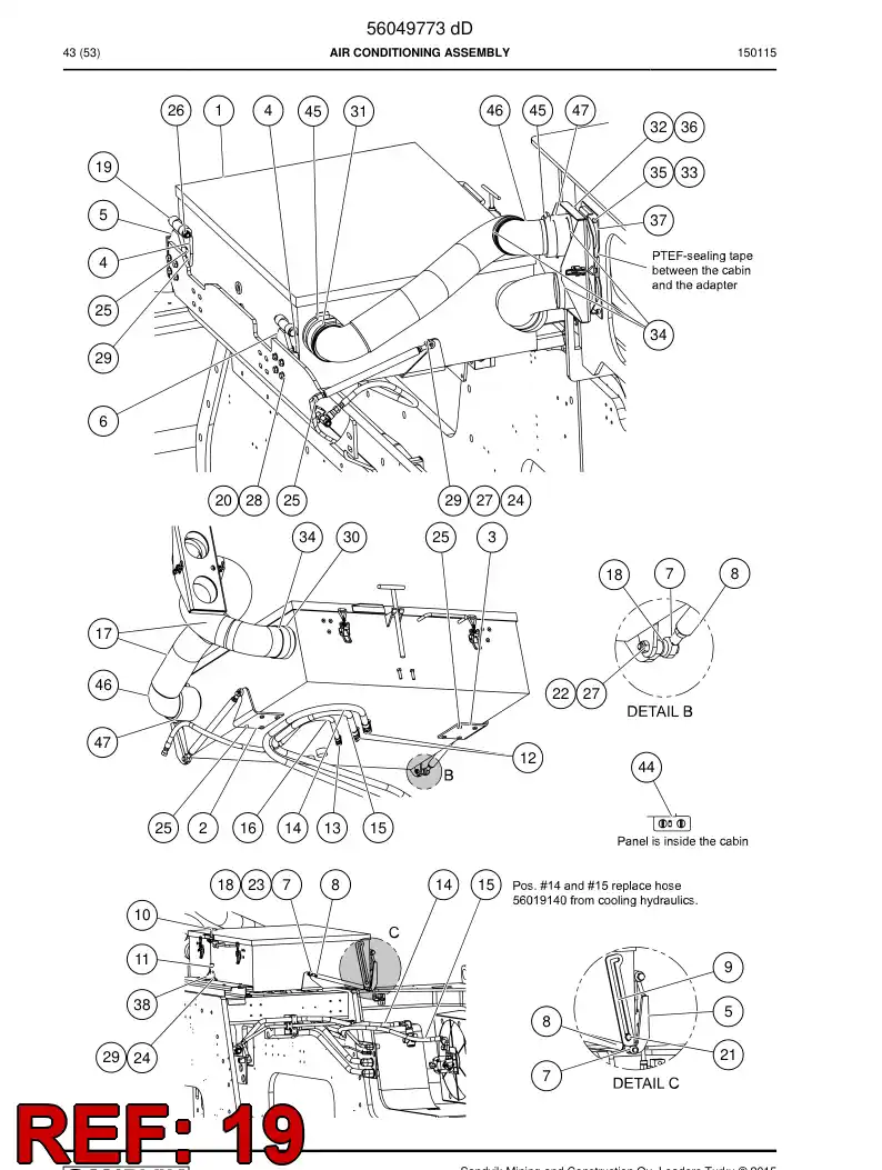 06530455 065 304 55 Hexagon head bolt (half thread) - Sandvik Technical Drawing