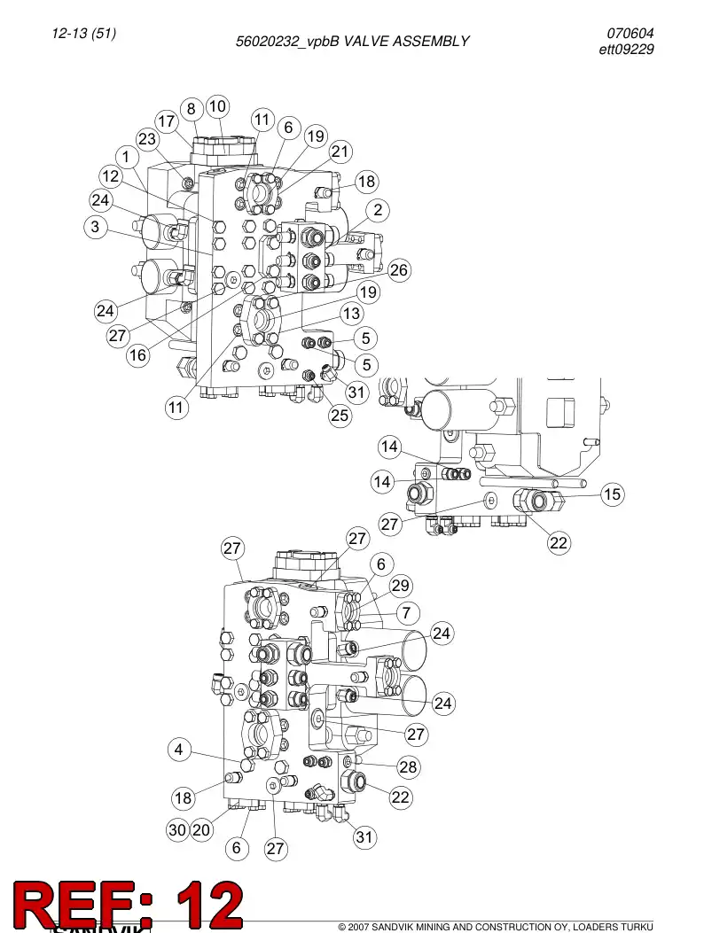 06530469 065 304 69 Hexagon head bolt (half thread) - Sandvik Technical Drawing