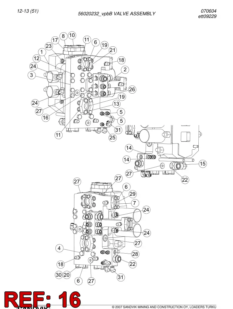 06530471 065 304 71 Hexagon head bolt (half thread) - Sandvik Technical Drawing