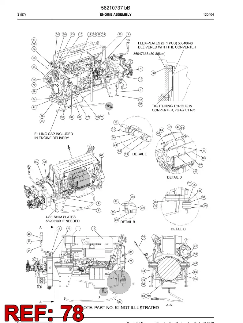 06530494 065 304 94 Hexagon head bolt (half thread) - Sandvik Technical Drawing