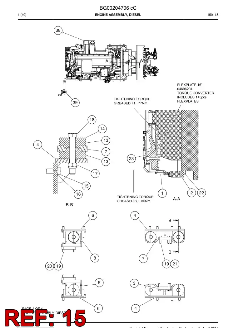06530504 065 305 04 Hexagon head screw (full thread) - Sandvik Technical Drawing