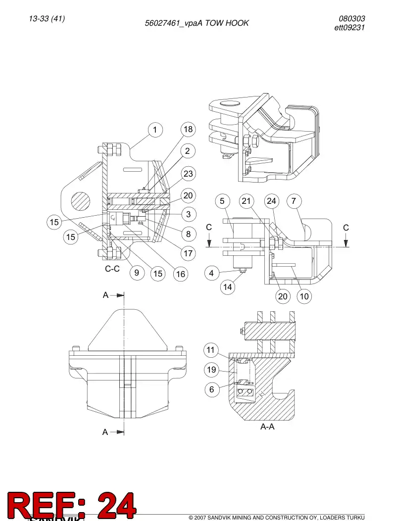 06530569 065 305 69 Hexagon head screw (full thread) - Sandvik Technical Drawing