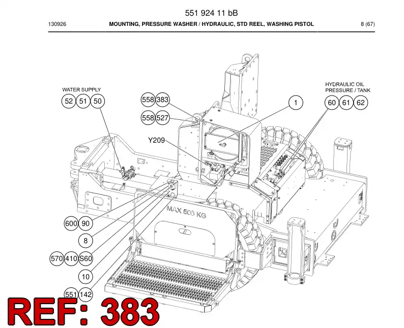06530573 065 305 73 Hexagon head bolt (half thread) - Sandvik Technical Drawing
