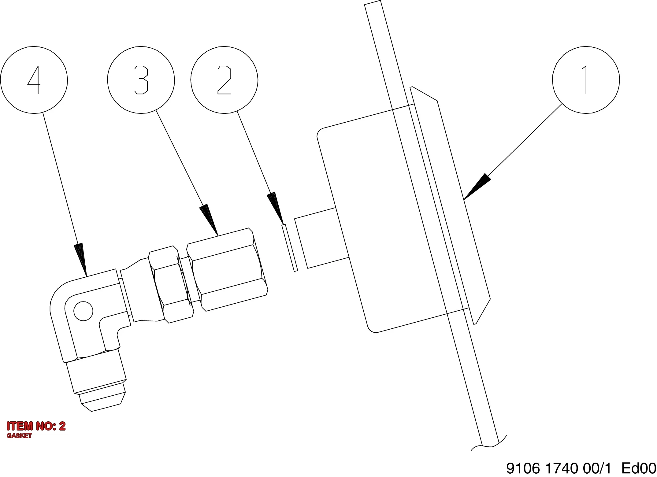 0653 0905 06 GASKET - Technical Drawing