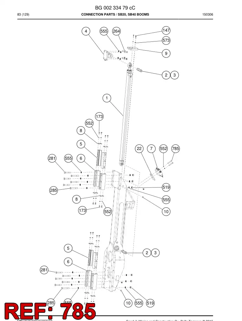 06532031 065 320 31 Hexagon socket head screw (full thread) - Sandvik Technical Drawing