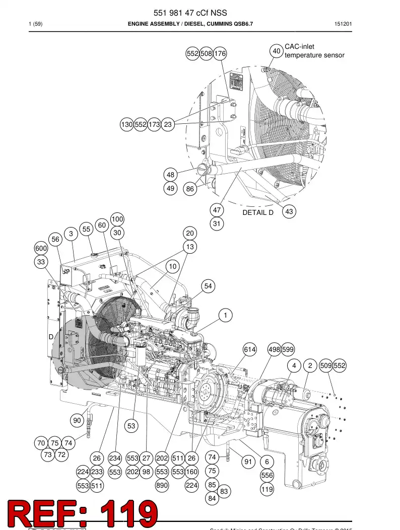 06535508 065 355 08 Hexagon head screw - Sandvik Technical Drawing