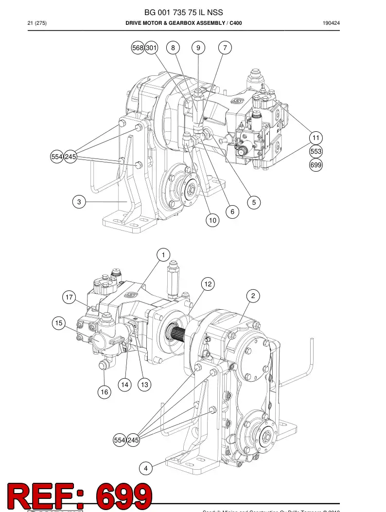 06543645 065 436 45 Screw - Sandvik Technical Drawing