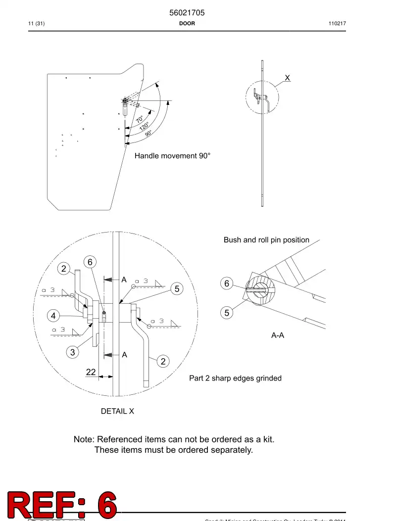 06568057 065 680 57 Spring-type straight pin - Sandvik Technical Drawing