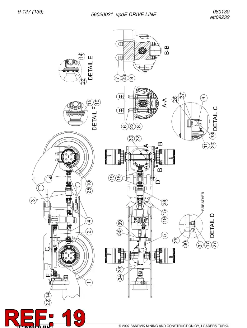 06575608 065 756 08 Hexagon nyloc nut - Sandvik Technical Drawing