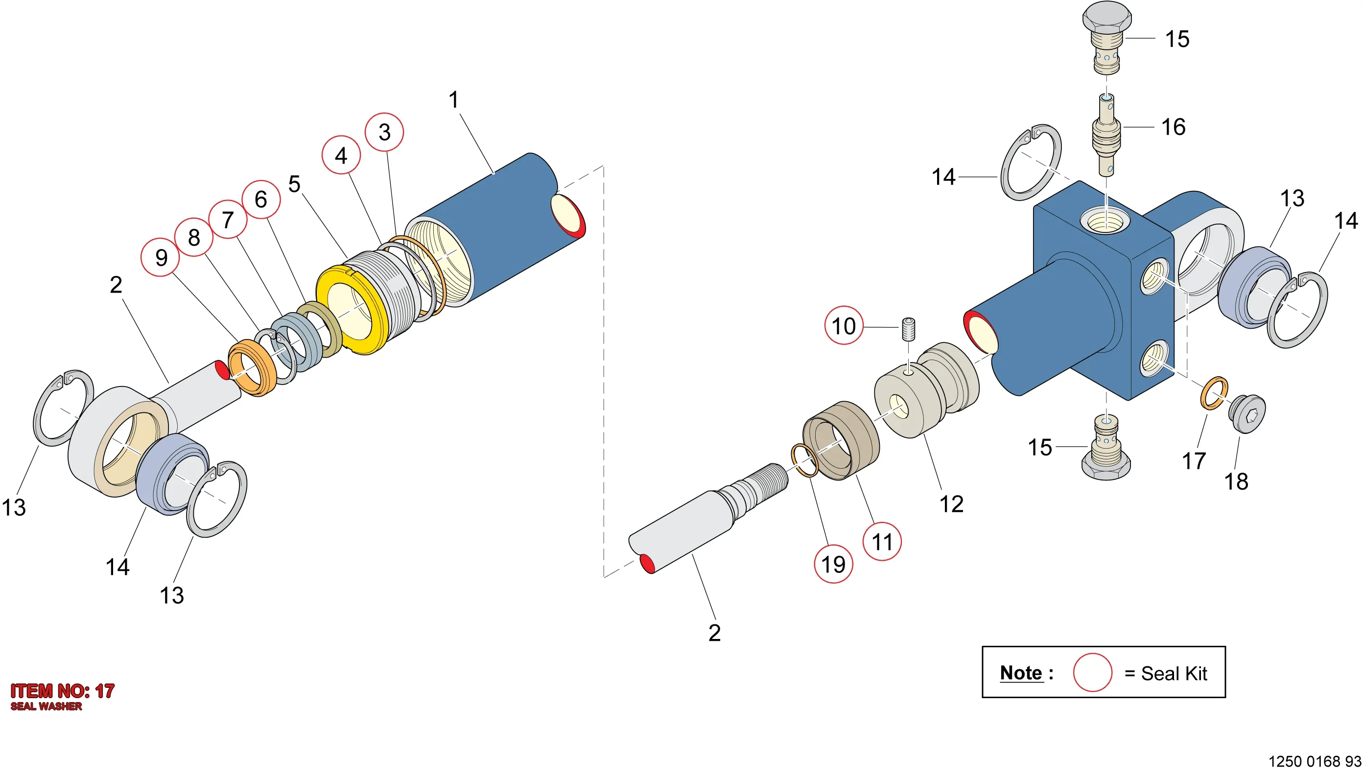 0661 1000 15 SEAL WASHER - Technical Drawing