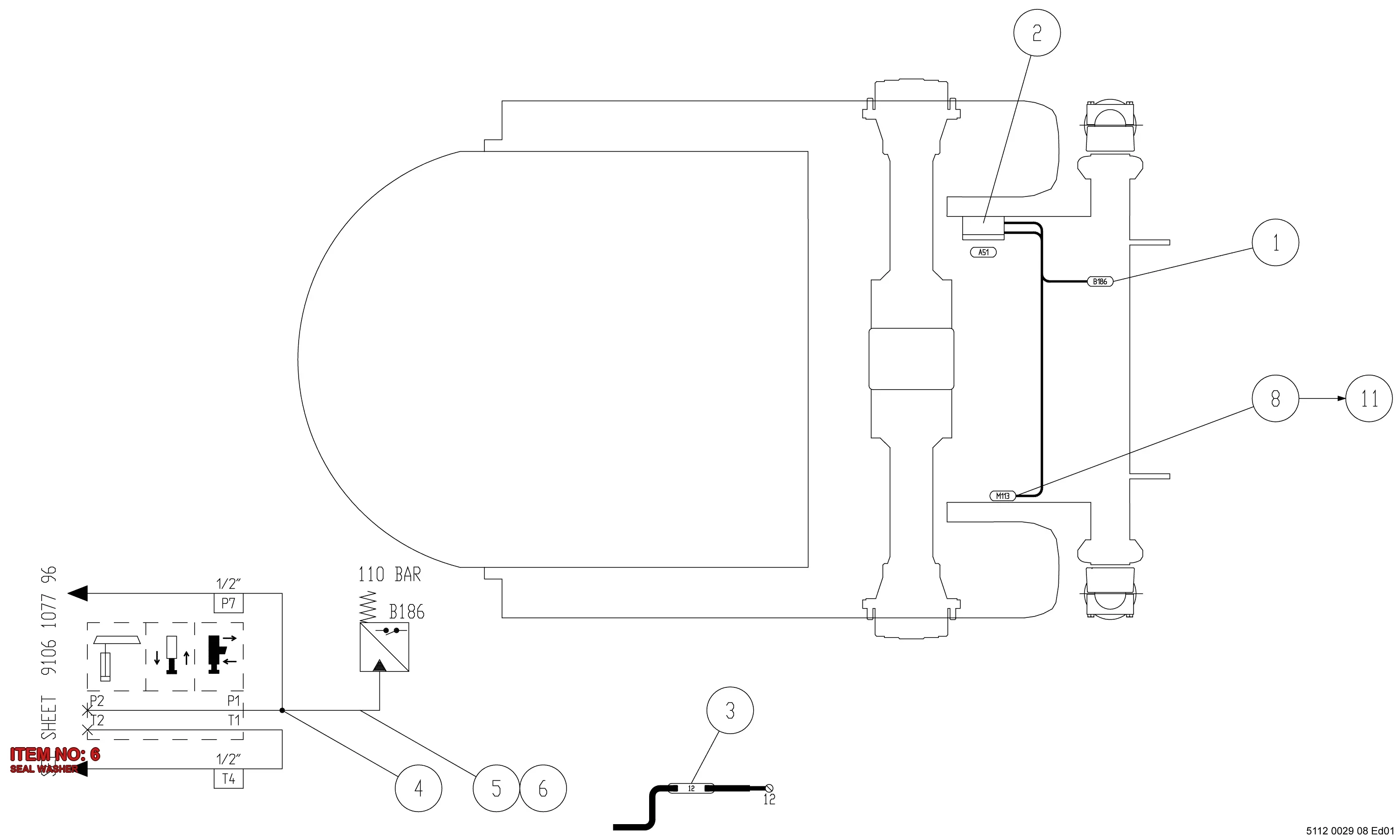 0661 1015 00 SEAL WASHER - Technical Drawing