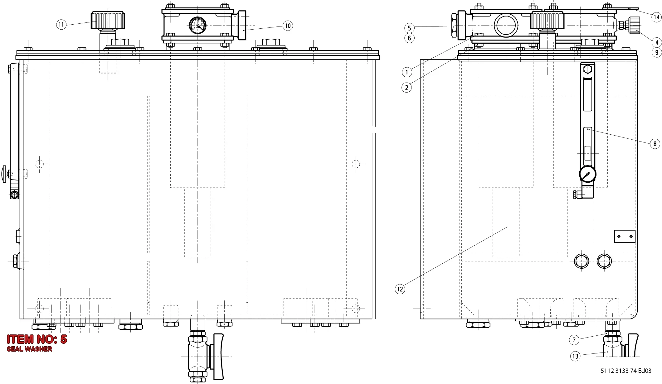 0661 1062 00 SEAL WASHER - Technical Drawing
