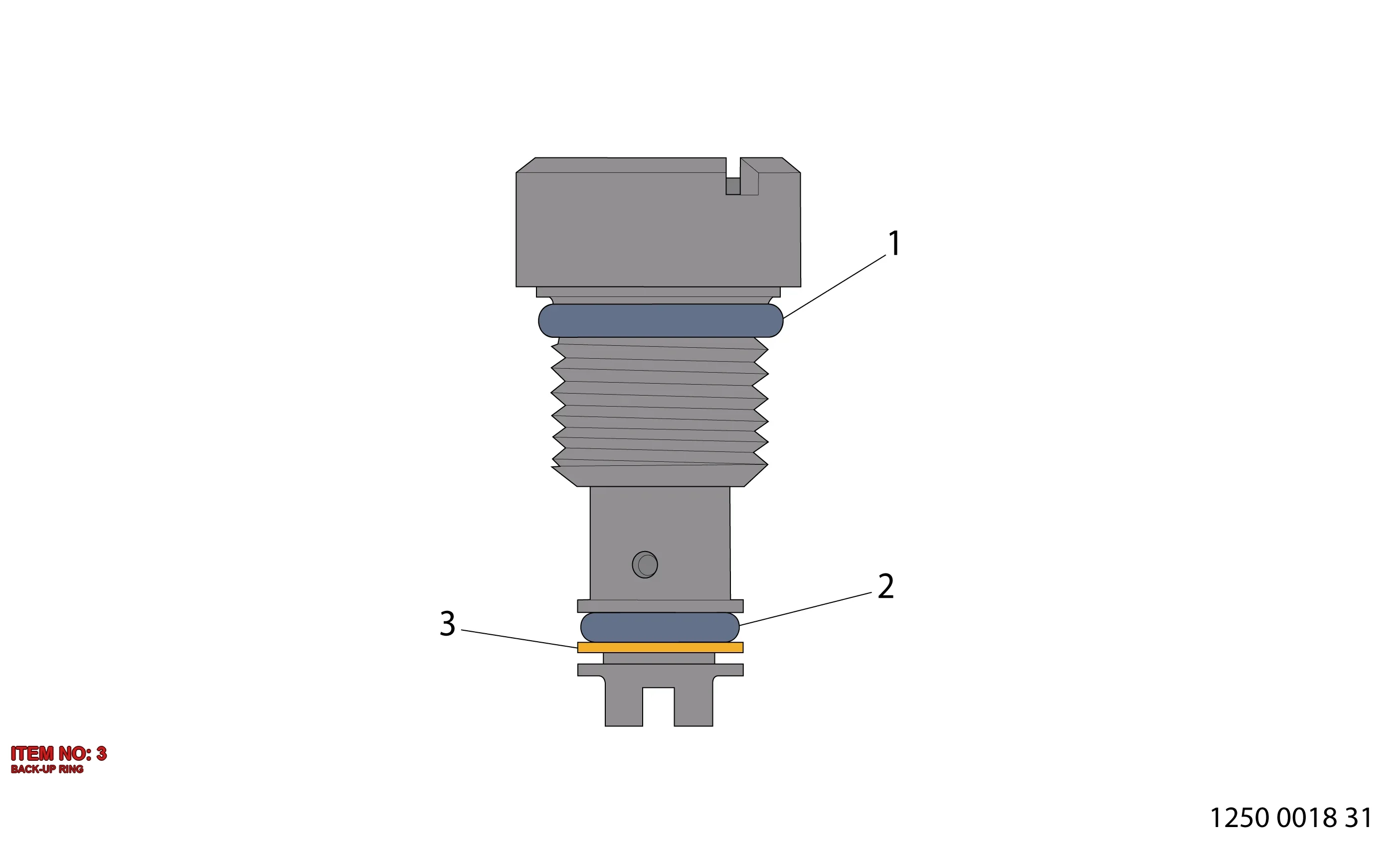 0661 1500 95 BACK-UP RING - Technical Drawing