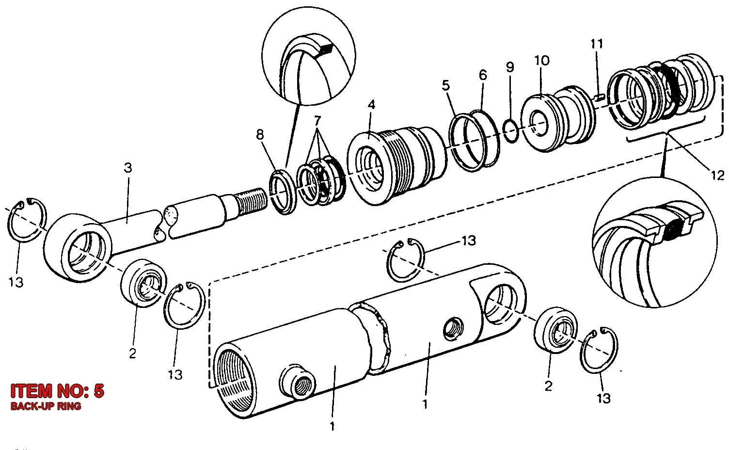 0661 1568 00 BACK-UP RING - Technical Drawing