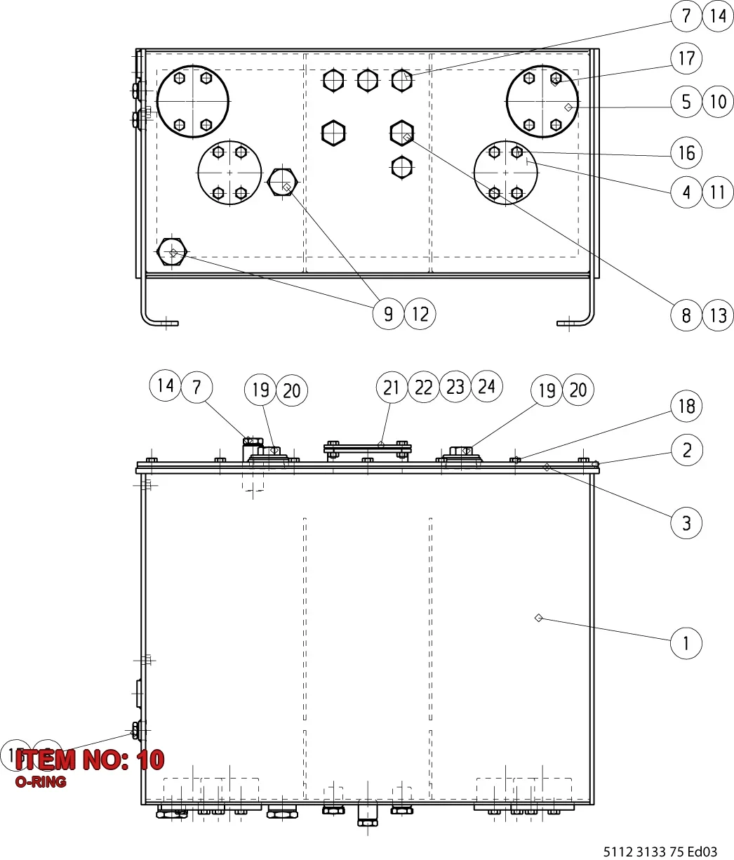 0663 9203 00 O-RING - Technical Drawing