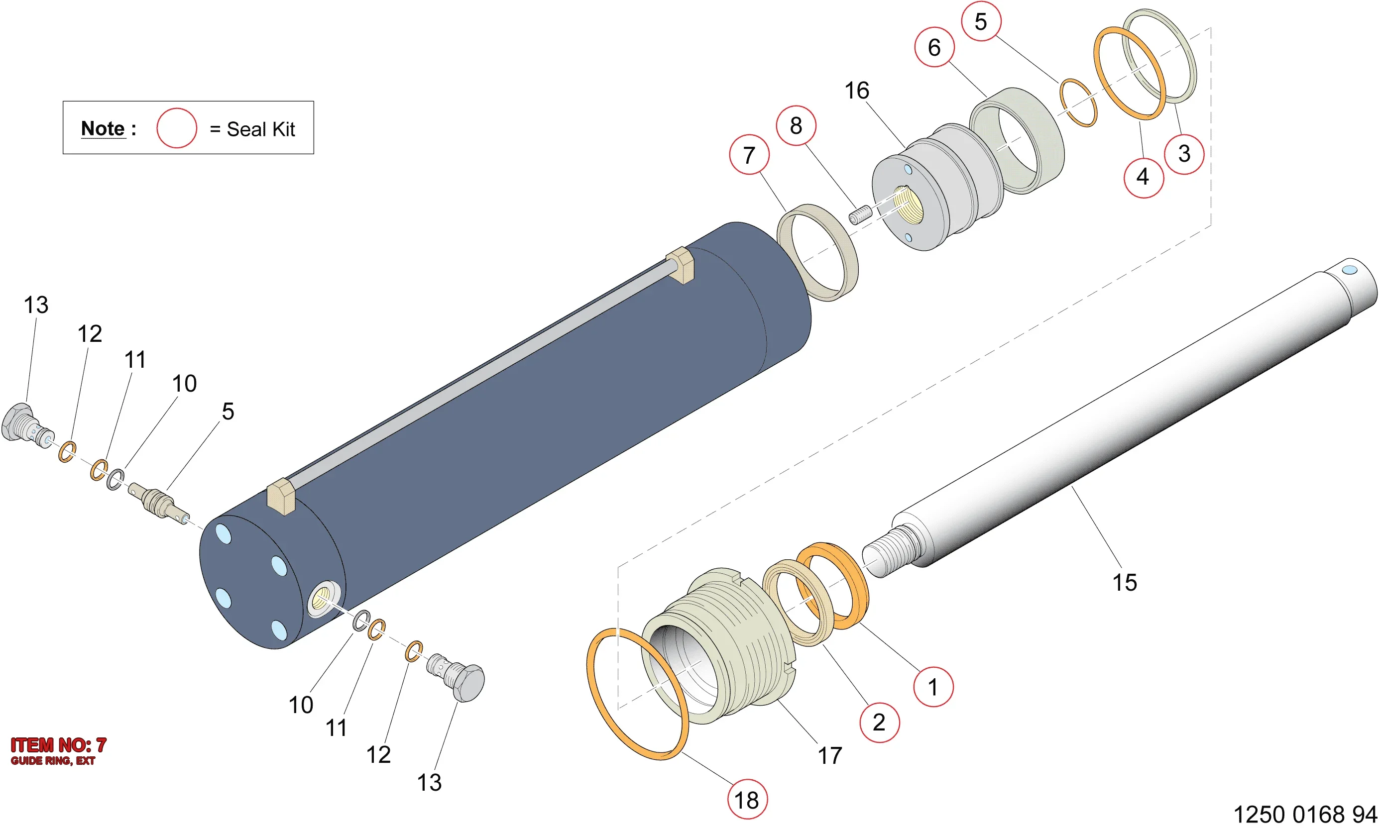 0665 9300 46 GUIDE RING, EXT - Technical Drawing