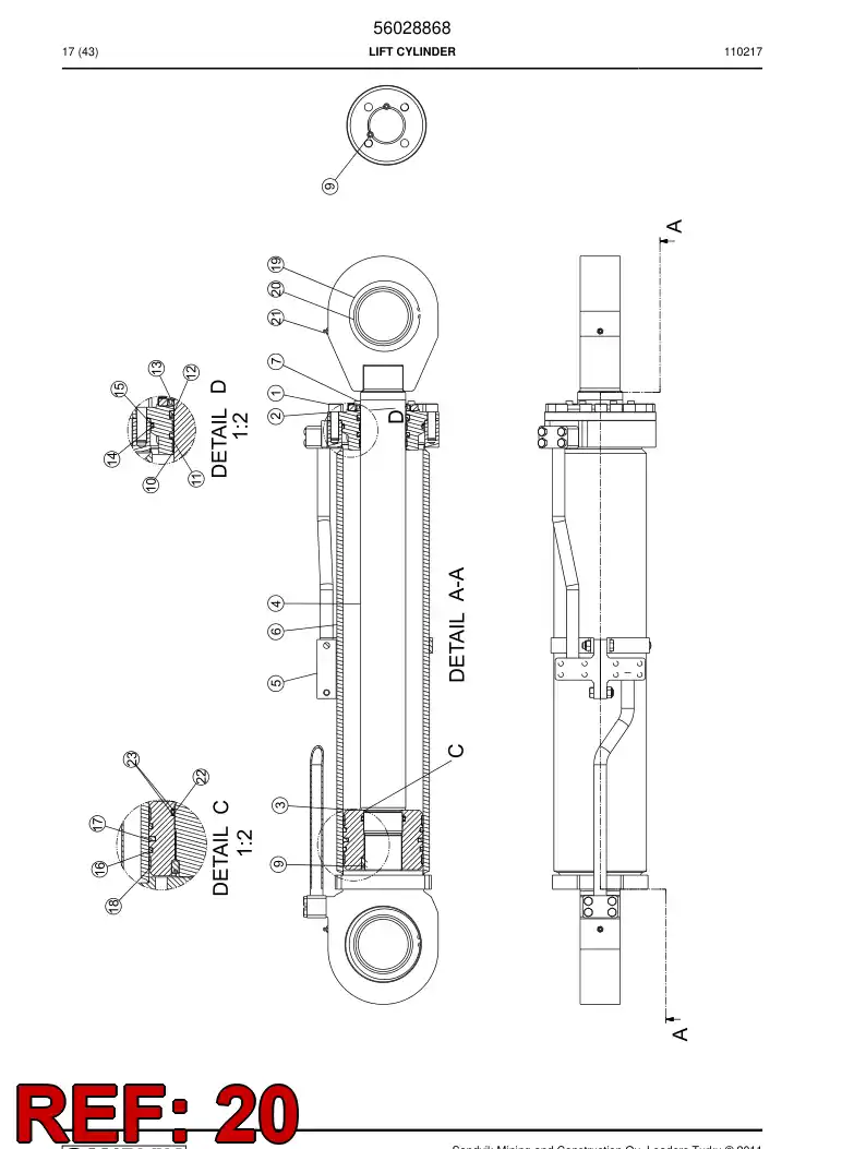 06743229 067 432 29 Bearing - Sandvik Technical Drawing
