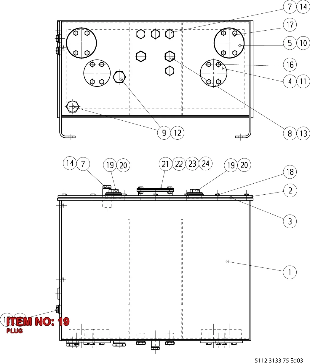 0686 3712 00 PLUG - Technical Drawing