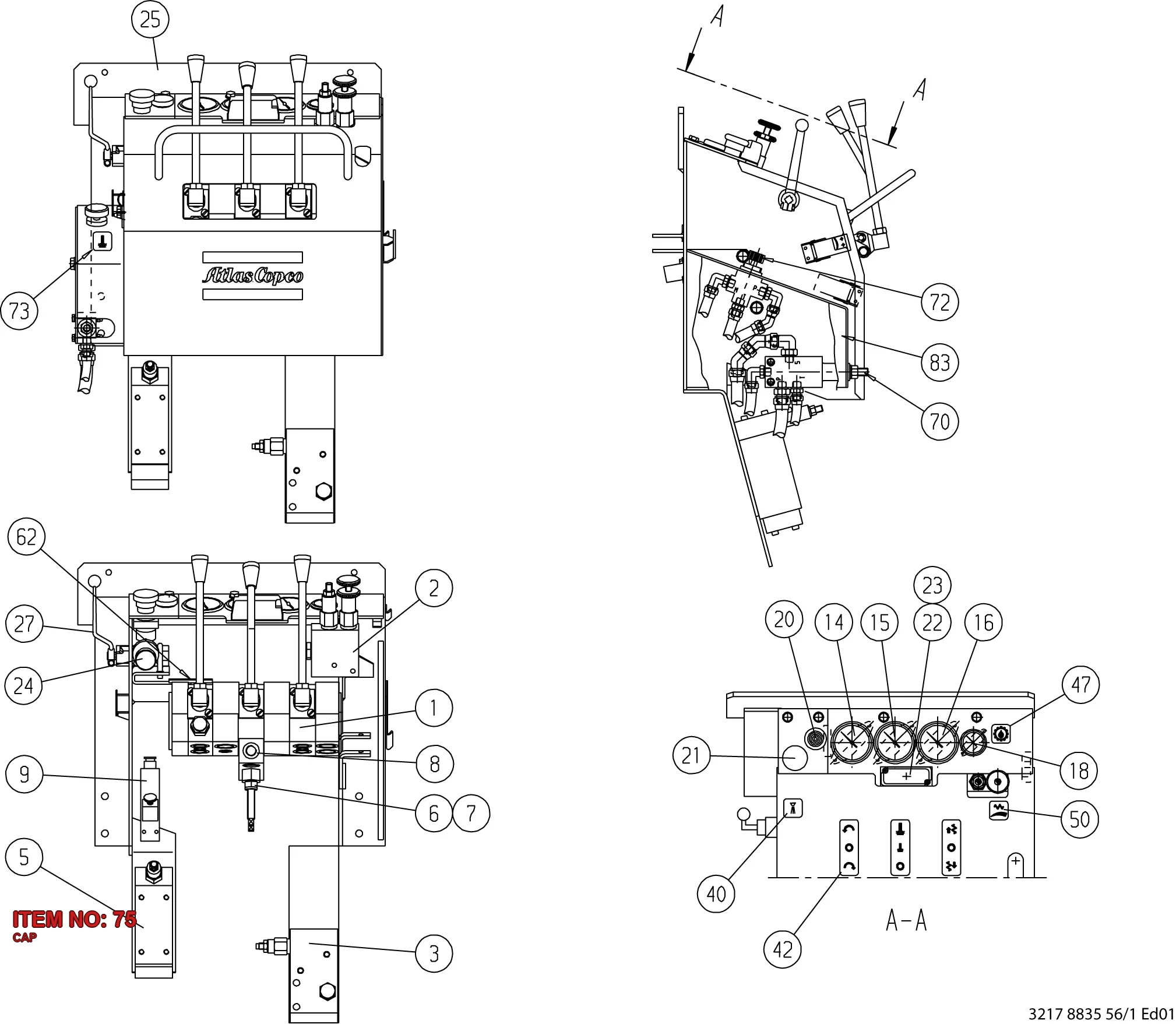 0686 9250 61 CAP - Technical Drawing