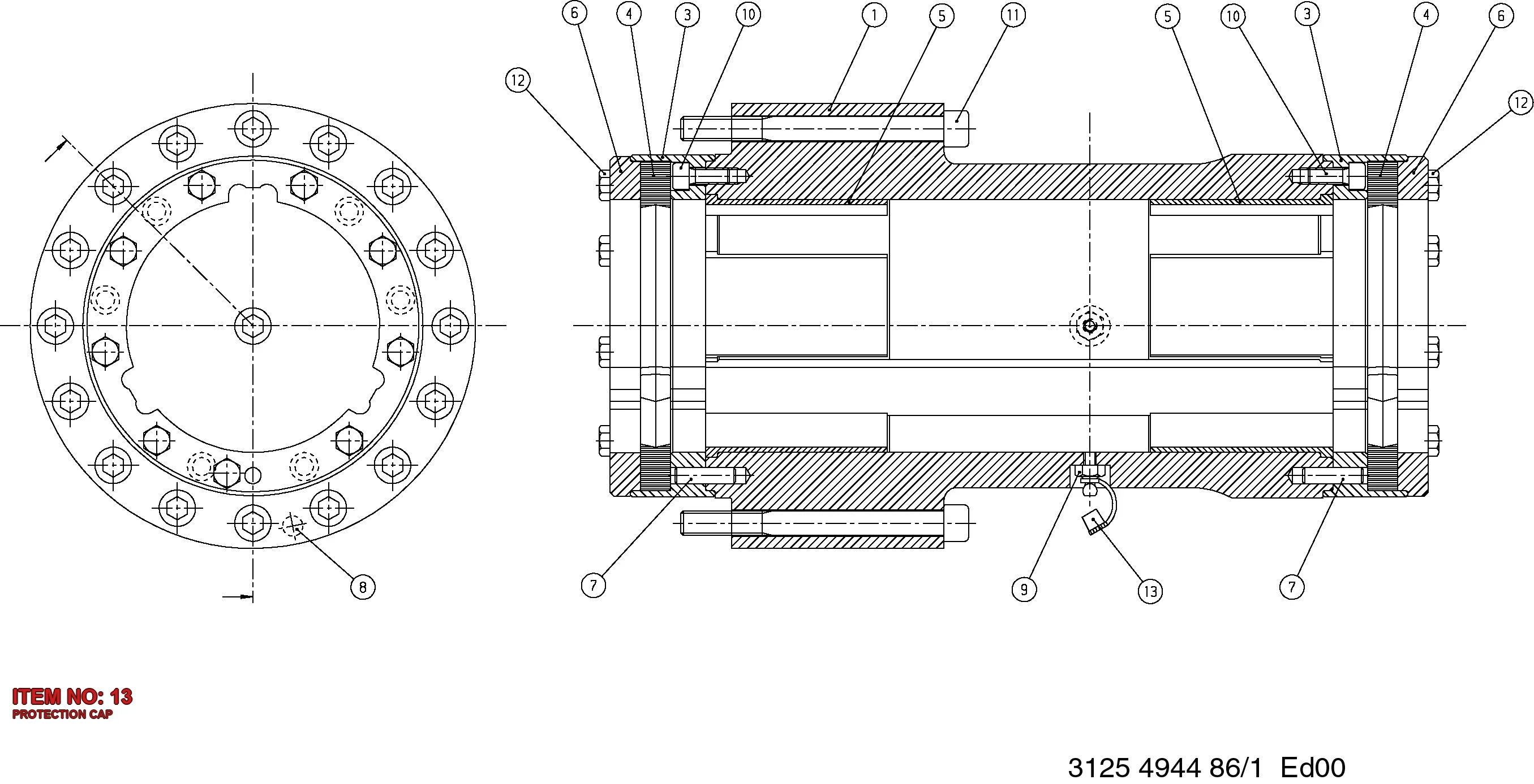 0686 9252 27 PROTECTION CAP - Technical Drawing