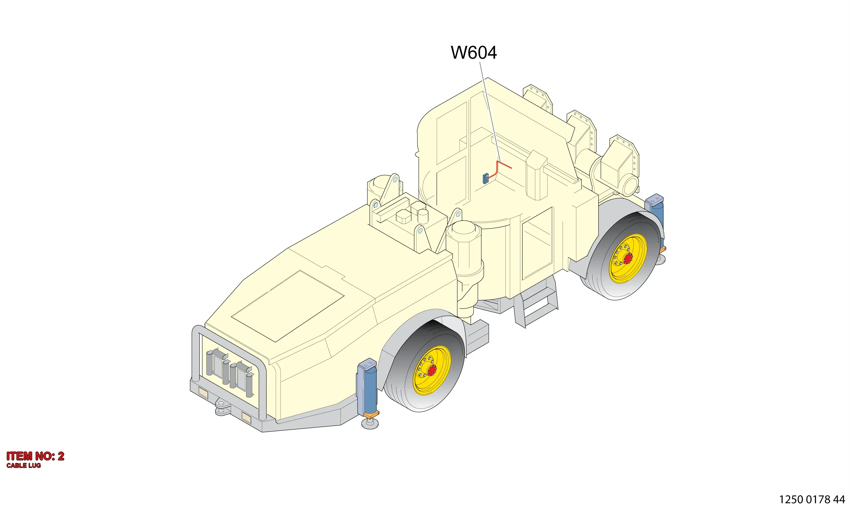0694 5520 00 CABLE LUG - Technical Drawing