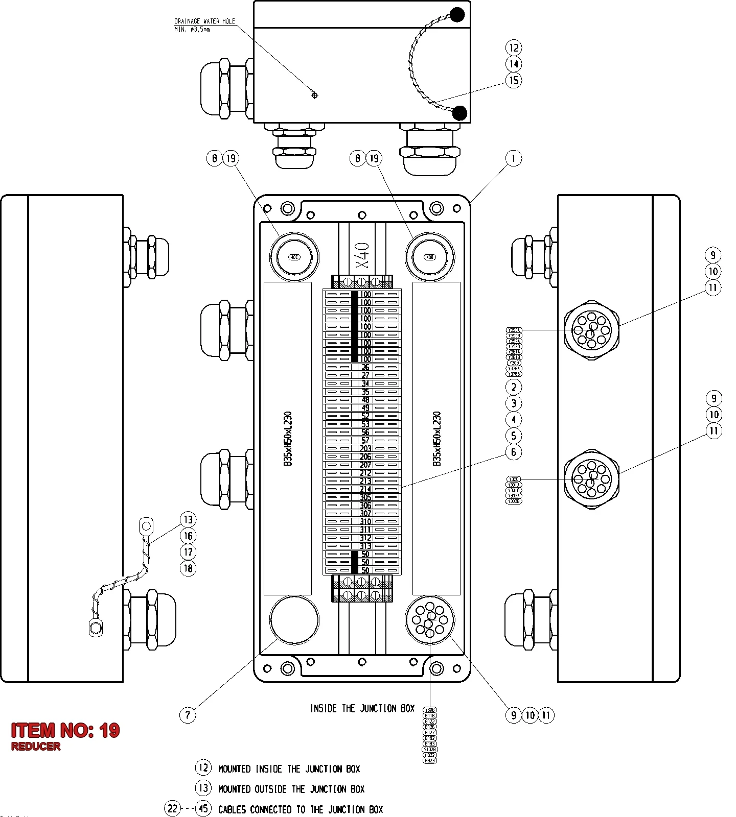 0697 9745 20 REDUCER - Technical Drawing