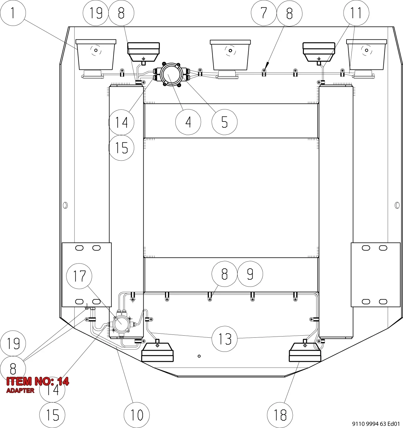 0697 9745 31 ADAPTER - Technical Drawing