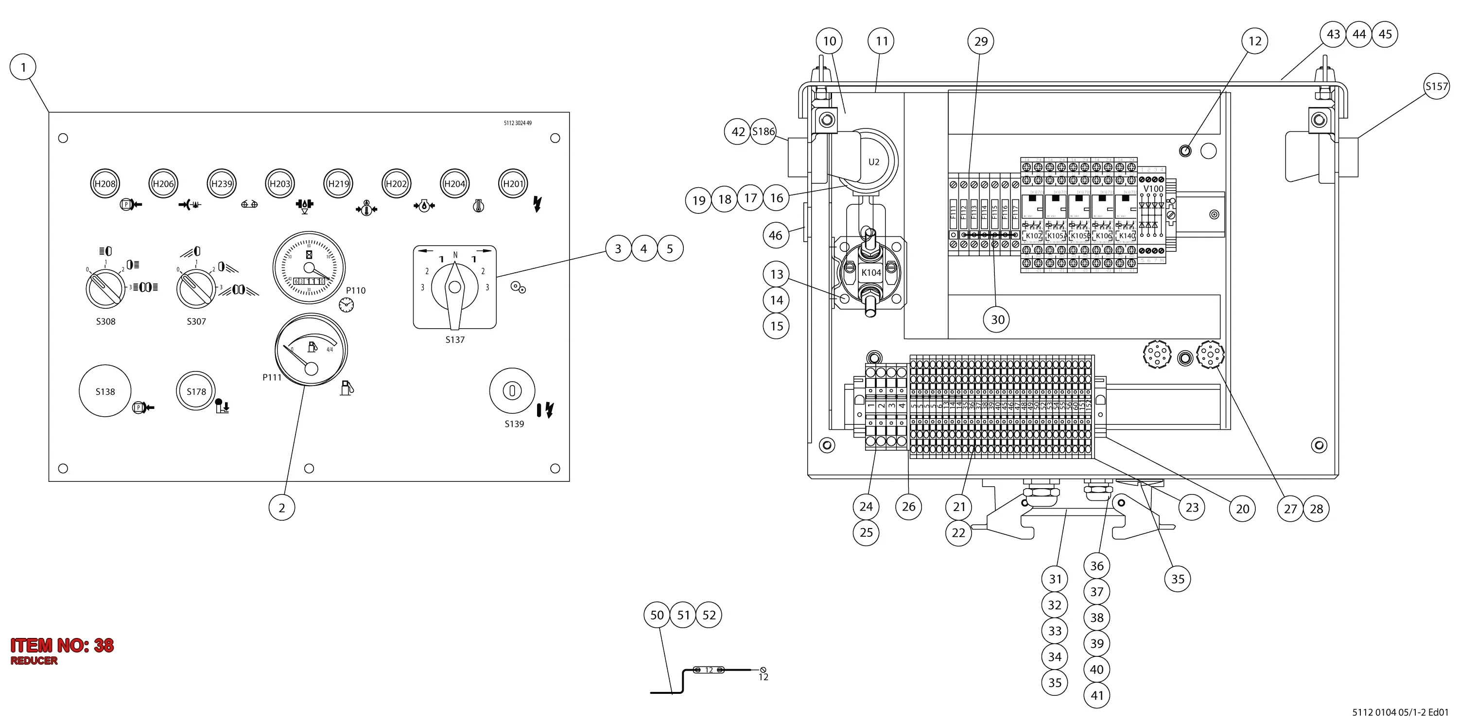 0697 9745 71 REDUCER - Technical Drawing