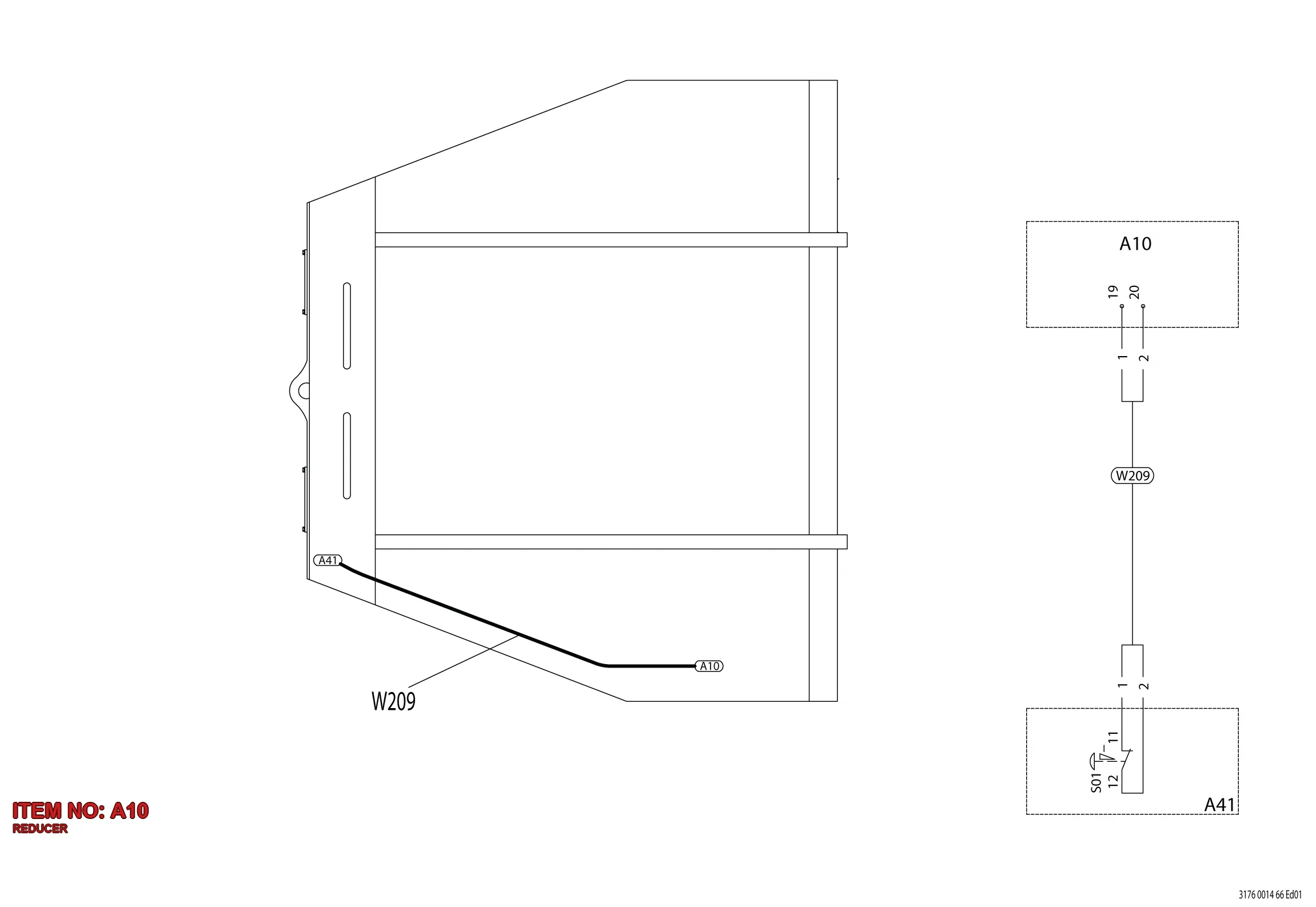 0697 9745 72 REDUCER - Technical Drawing