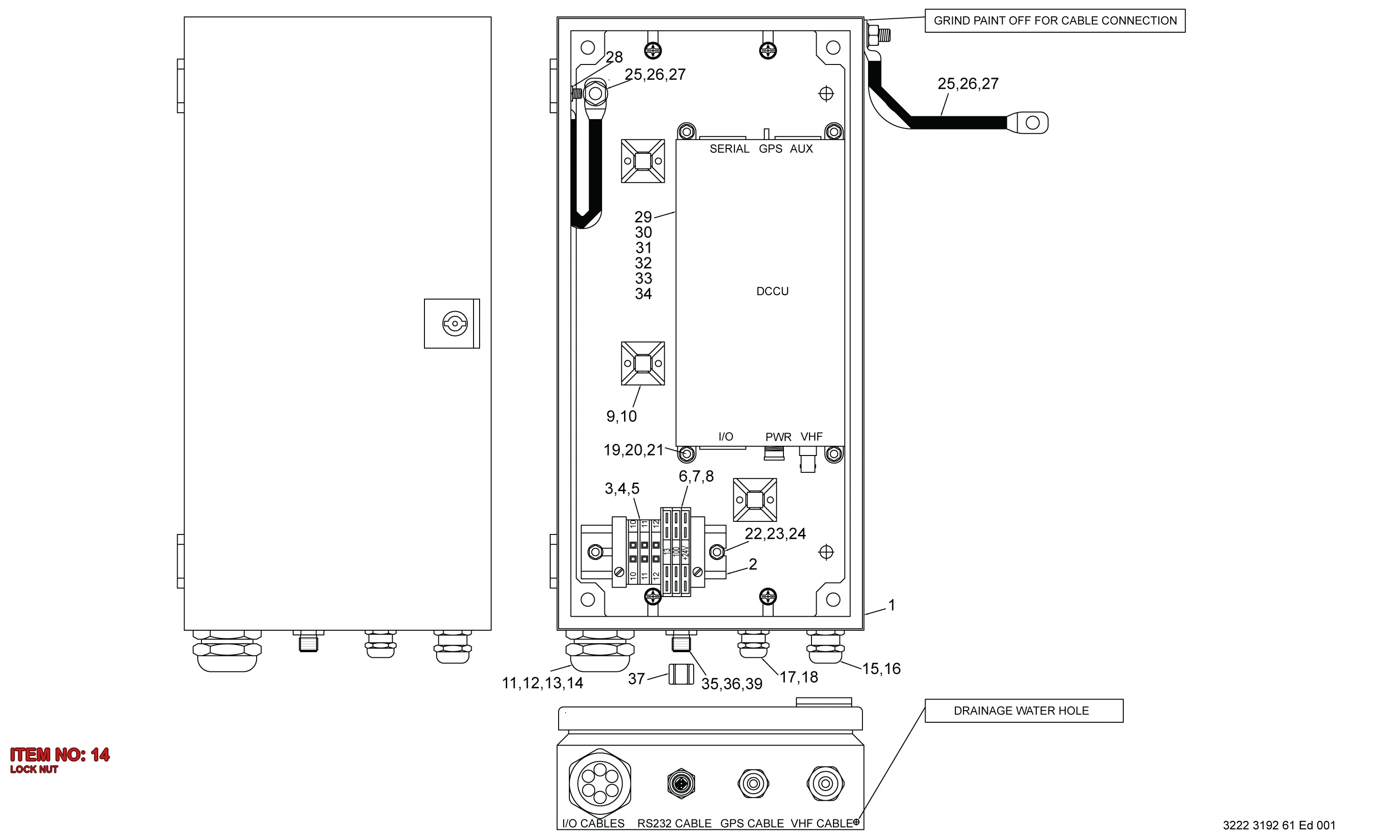 0697 9807 00 LOCK NUT - Technical Drawing