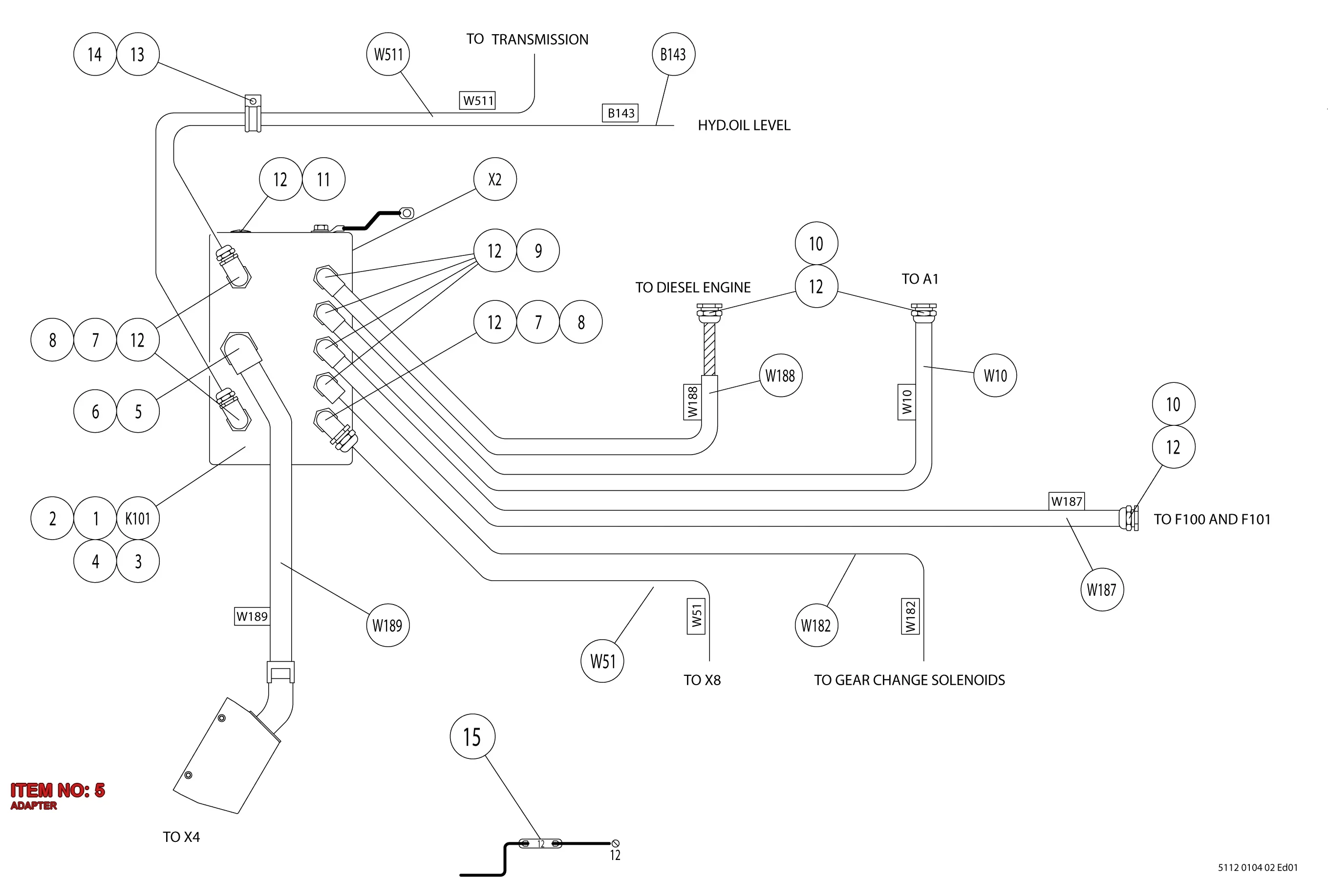 0698 6126 02 ADAPTER - Technical Drawing