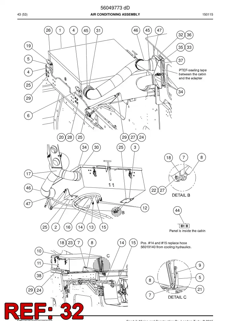 07534055 075 340 55 Rubber band - Sandvik Technical Drawing
