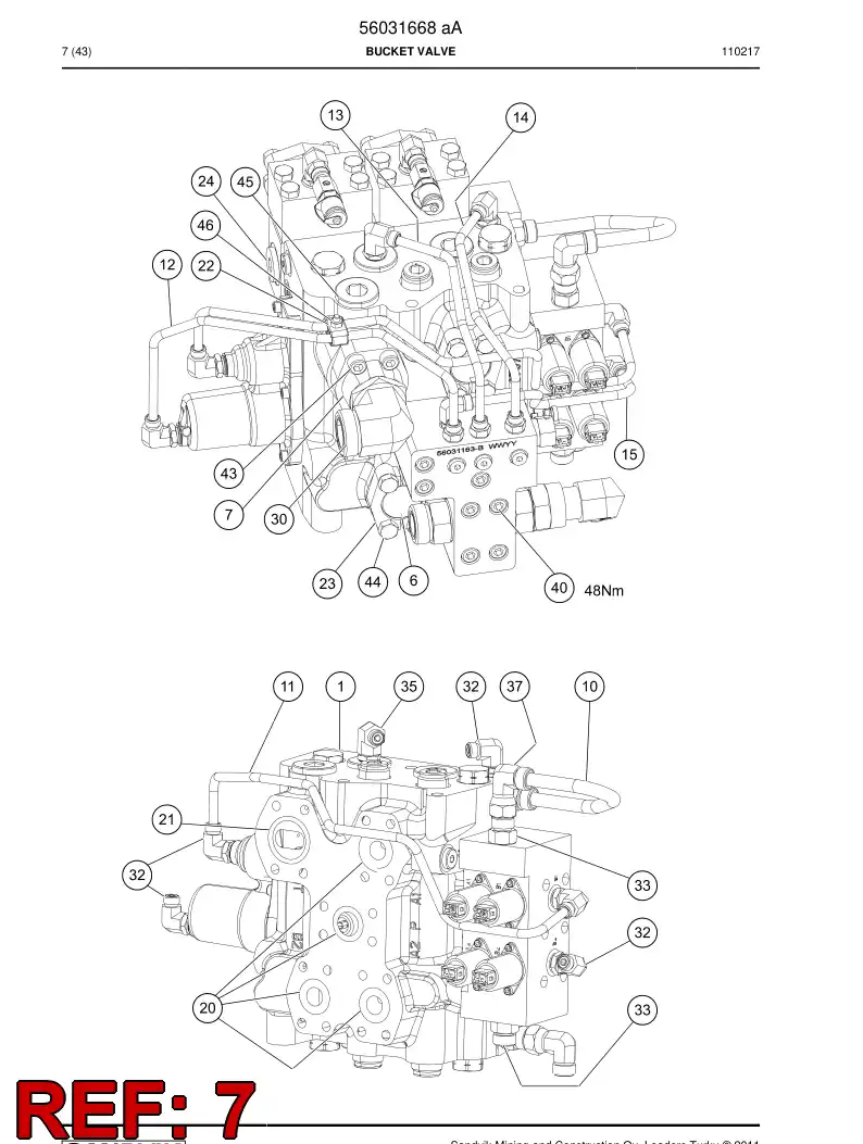 07615703 076 157 03 Flange - Sandvik Technical Drawing