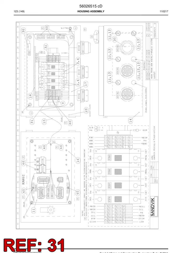 08000150 080 001 50 Terminal - Sandvik Technical Drawing