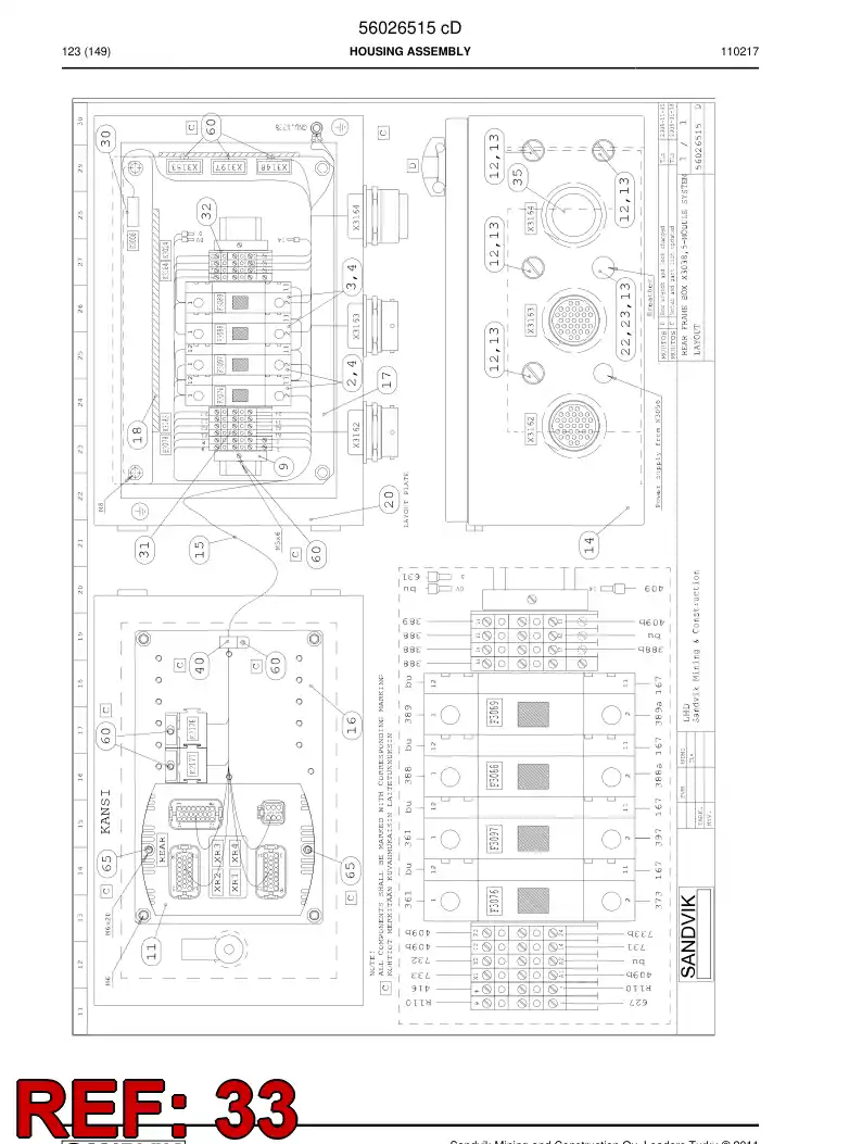 08000214 080 002 14 Terminal - Sandvik Technical Drawing