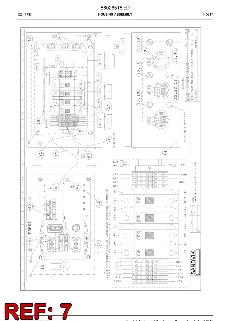 08000875 080 008 75 Relay, Terminal - Sandvik Technical Drawing