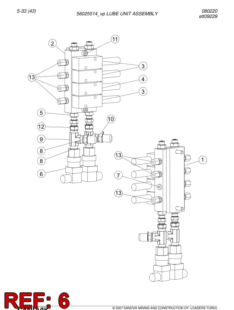 08000899 080 008 99 Pressure switch - Sandvik Technical Drawing