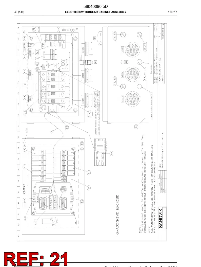 08000908 080 009 08 Terminal - Sandvik Technical Drawing