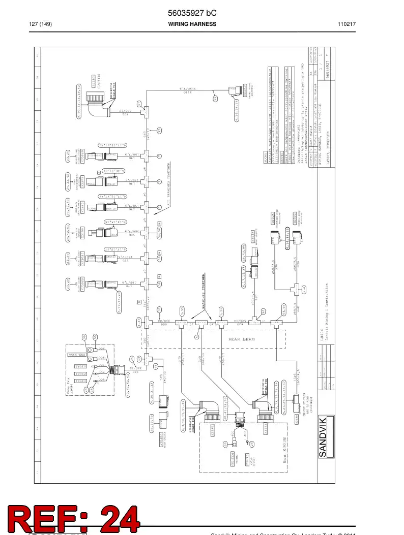 08000952 080 009 52 Bushing, Terminal - Sandvik Technical Drawing