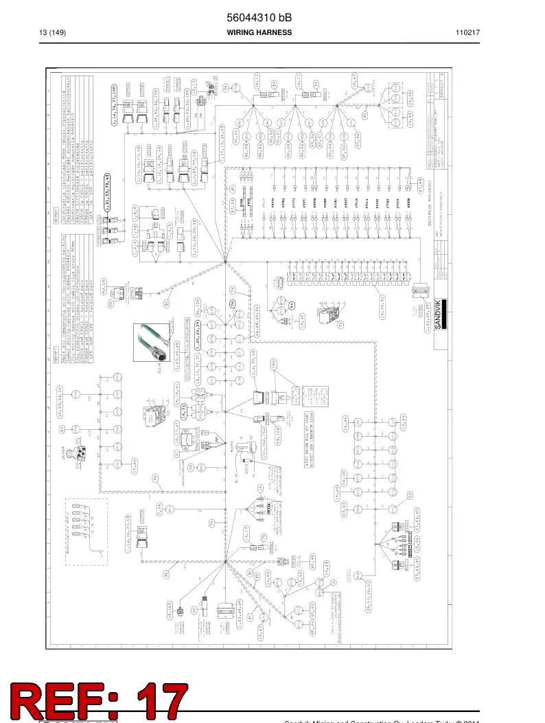 08001206 080 012 06 ELECTRICAL CONNECTOR - Sandvik Technical Drawing